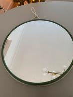 Groene spiegel met plastic rand, Ophalen, Minder dan 50 cm, Gebruikt, Rond