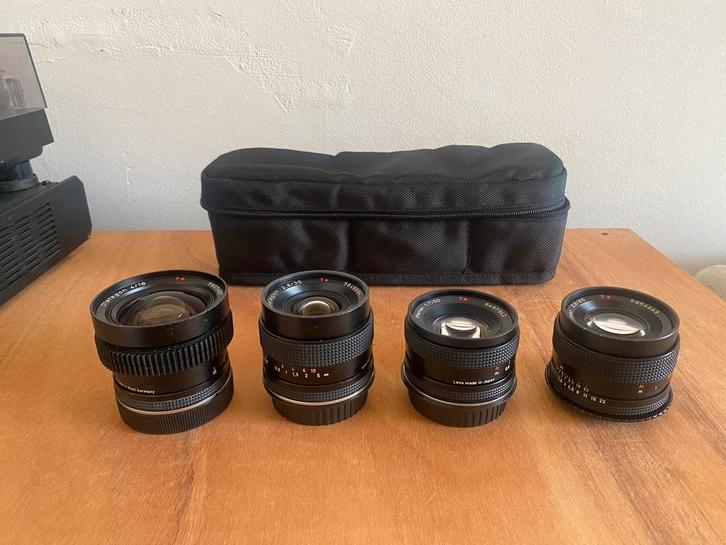 Contax / Carl Zeiss T* objectieven set 18, 35, 50 & 85, Audio, Tv en Foto, Fotografie | Lenzen en Objectieven, Zo goed als nieuw