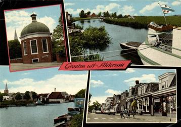 Groeten uit Akkrum - 4 afb o.a. centrum - 1974 gelopen beschikbaar voor biedingen