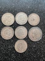 7 zilveren rijksdaalders, Ophalen of Verzenden, 2½ gulden, Losse munt, Zilver