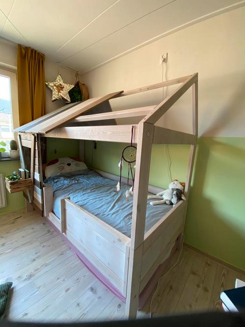 Lifetime boomhut bed laag, incl. Speelmatras en lattenbodem, Kinderen en Baby's, Kinderkamer | Bedden, Zo goed als nieuw, 180 cm of meer