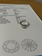 Solitaire diamanten ring 0,5ct, Sieraden, Tassen en Uiterlijk, Ringen, Ophalen, Wit, Zo goed als nieuw, 17 tot 18