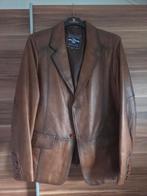 LEREN JAS-GIORGIO DI MARE, Bruin, Maat 56/58 (XL), Ophalen of Verzenden, Zo goed als nieuw