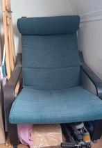 Comfortabele Relaxstoel, Ophalen, Hout, Blauw, Zo goed als nieuw