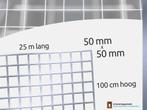 Volièregaas verzinkt 50x50mm | 2,05mm | 100cm | 25m, Ophalen of Verzenden, Nieuw, Minder dan 10 meter, Gaas
