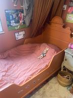 Brocante Vintage Ledikant eenpersoonsbed 90x200, Ophalen, 180 cm of meer, 85 tot 100 cm