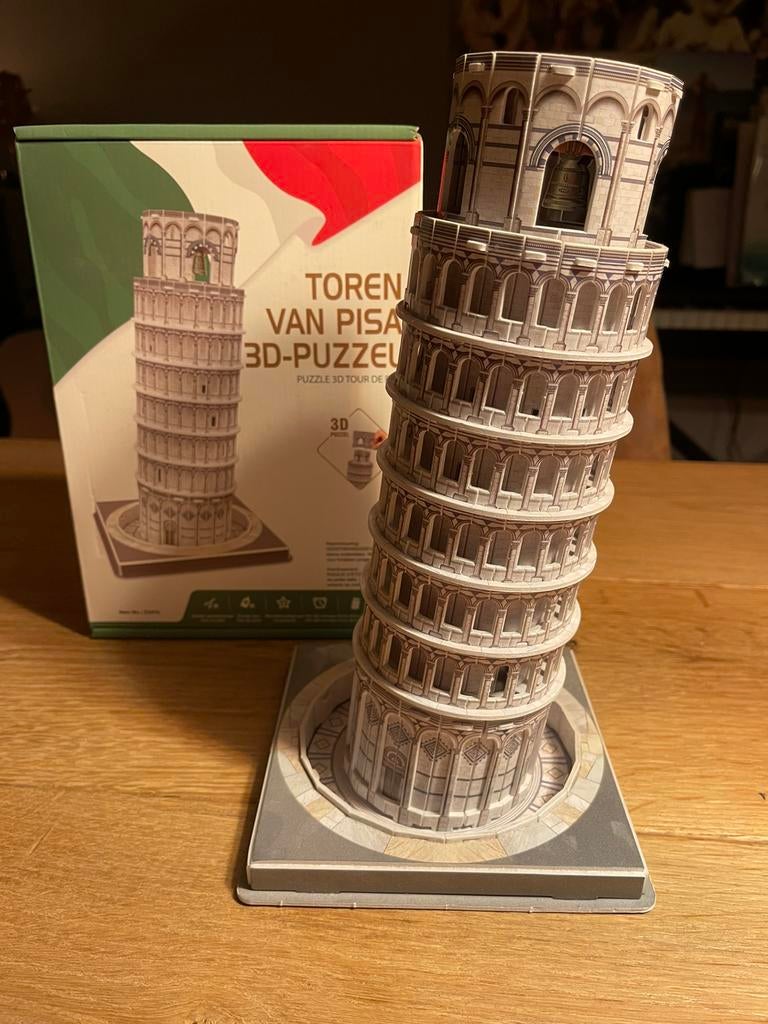 3D puzzel toren van Pisa, Ophalen of Verzenden, 10 tot 50 stukjes, Gebruikt, 6 jaar of ouder