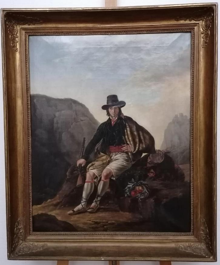 Antiek schilderij op doek, gesigneerd, Antiek en Kunst, Kunst | Schilderijen | Klassiek, Ophalen