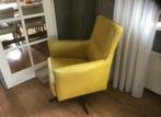 Gele Draaistoel - Design Stoel merk Dyyk, Huis en Inrichting, Gebruikt, Minder dan 75 cm, Ophalen of Verzenden, Stof