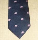Pink Elephant stropdas met roze olifant of olifanten, Kleding | Heren, Stropdassen, Ophalen of Verzenden, Nieuw, Blauw