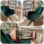 6 Botanisch velvet - draaibare eetkamerstoelen - fotoshoot, Huis en Inrichting, Stoelen, Overige kleuren, Zo goed als nieuw, Metaal