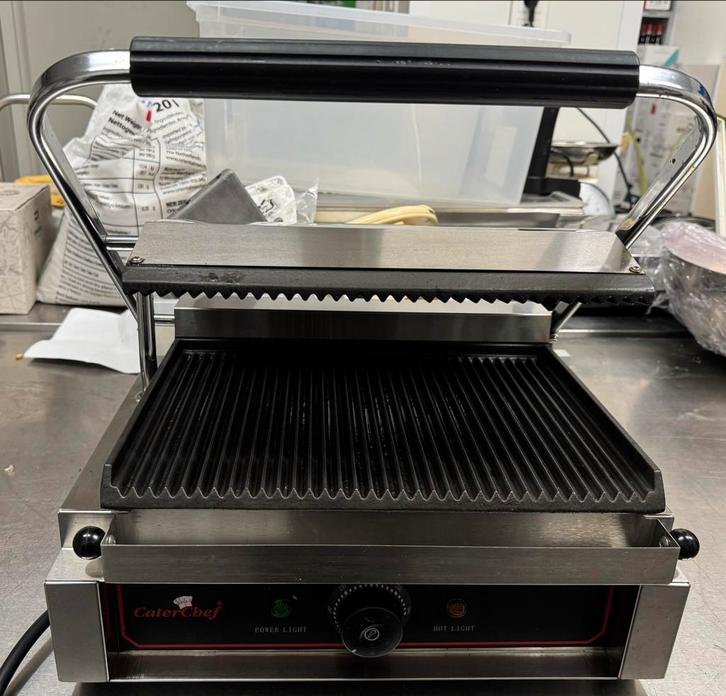 Caterchef Contactgrill Solo-Grande - Zo goed als nieuw!, Witgoed en Apparatuur, Contactgrills, Gebruikt, Ophalen