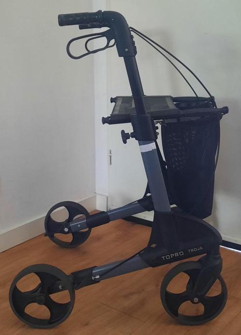 Rollator merk: Topro Troja M + boodschappen netje ( 7.1 kg !, Diversen, Rollators, Zo goed als nieuw, Lichtgewicht, Opvouwbaar