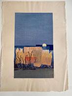 houtsnede in kleur, Antiek en Kunst, Kunst | Etsen en Gravures, Ophalen of Verzenden