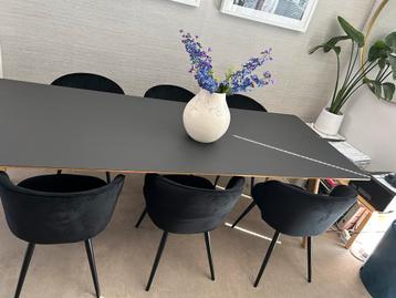 Eettafel Mason – Massief eiken met zwart blad (Loods5) zgan beschikbaar voor biedingen