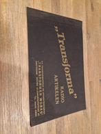 Transforma Radio Artikelen Catalogus, Boeken, Catalogussen en Folders, Ophalen of Verzenden, Catalogus, Onbekend, Gelezen