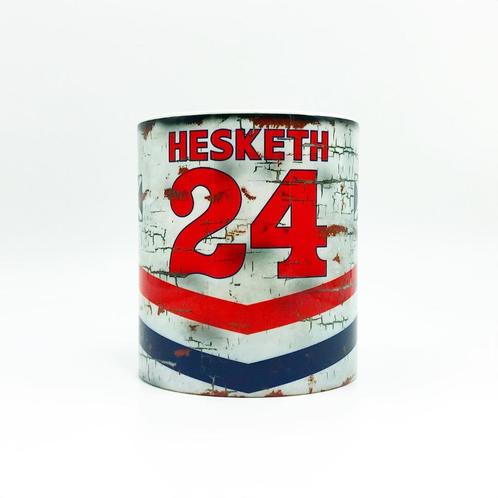 ✅ James Hunt Hesketh mok Vintage olie F1 Autosport, Verzamelen, Automerken, Motoren en Formule 1, Nieuw, Formule 1, Ophalen of Verzenden