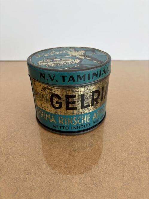 Mooi ouder blik Gelria prima Rinsche Appelstroop, Verzamelen, Blikken, Gebruikt, Overige, Overige merken, Ophalen of Verzenden