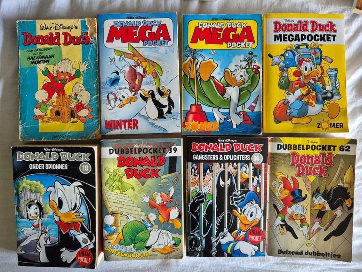 Donald Duck dubbelpockets, megapockets en themapockets, Boeken, Stripboeken, Gelezen, Meerdere stripboeken, Ophalen of Verzenden