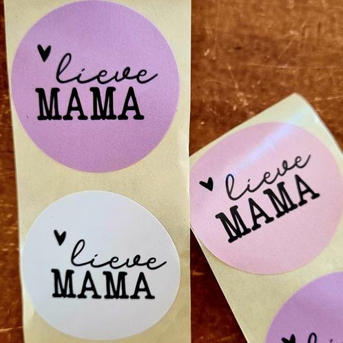 Sluitstickers lieve mama stickers moeder mem mam hartje rond, Hobby en Vrije tijd, Stickers en Plaatjes, Nieuw, Meerdere stickers