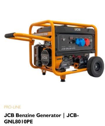 JCB Benzine Generator GNL8010PE beschikbaar voor biedingen