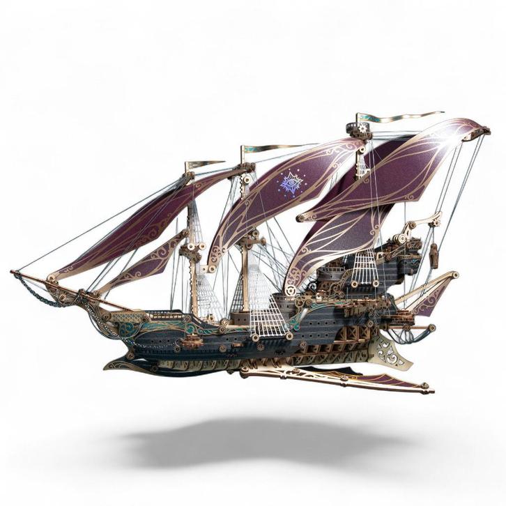 HowCat - Lord of Mysteries (Paars) – 3D Houten Puzzel Schip, Hobby en Vrije tijd, Modelbouw | Overige, Nieuw, Verzenden