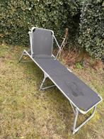 Gratis ligstoel - zonnescherm defect, Tuin en Terras, Ligbedden, Ophalen, Gebruikt, Metaal, Inklapbaar
