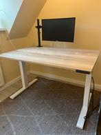 Elektrisch Zit-Sta Bureau 120x80cm - Houtlook, Ophalen, Elektrisch, Zo goed als nieuw, Stabureau