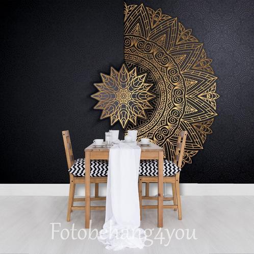 Mandala fotobehang Orient Gold - Vlies behang 460 x 300 cm, Huis en Inrichting, Stoffering | Behang, 10 tot 25 m², Verzenden