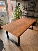Industriële Mango Houten Tafel - 200x100 cm, Ophalen, 50 tot 100 cm, Zo goed als nieuw, Vijf personen of meer