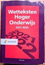 Wetteksten Hoger Onderwijs 2021-2022, Gelezen, Noordhoff Uitgevers, Gamma, HBO