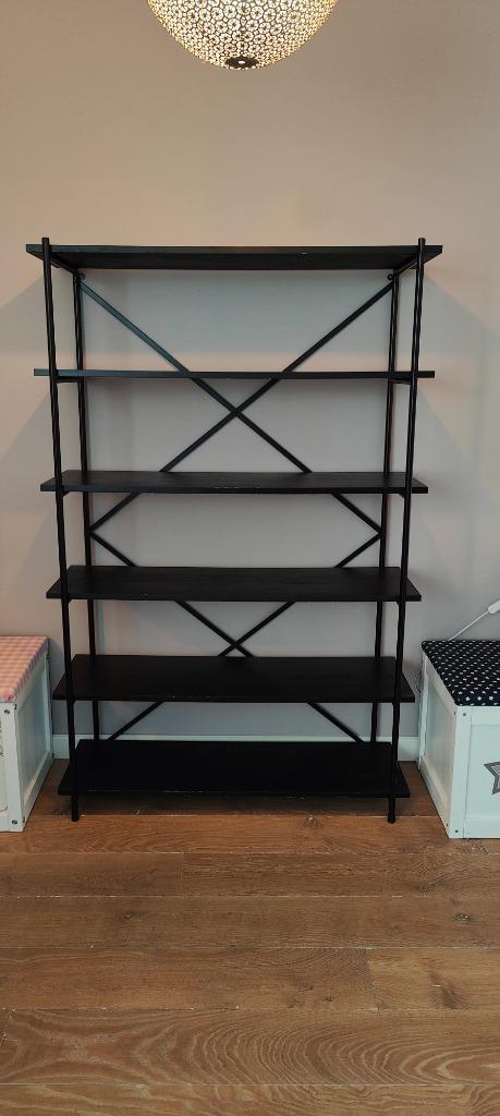 Open kast van Casa - zwart, Huis en Inrichting, Kasten | Boekenkasten, Gebruikt, 100 tot 150 cm, 150 tot 200 cm, 25 tot 50 cm