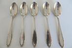 5 verzilverde theelepeltjes, merk toz 90 12 (o is een zon), Antiek en Kunst, Ophalen of Verzenden