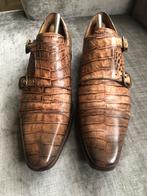 Giorgio lichtbruine croco double monk gespschoen mt 42,5, Bruin, Giorgio, Ophalen of Verzenden, Gespschoenen