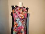 Joseph Ribkoff kleurrijke jurk deels laagjes stof D44, Kleding | Dames, Jurken, Overige kleuren, Verzenden, Maat 42/44 (L), Zo goed als nieuw