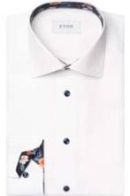 Eton Overhemd – Wit – Maat 43 (XL) – Nieuw, Kleding | Heren, Overhemden, Blauw, Eton, Ophalen of Verzenden, Zo goed als nieuw