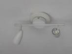 ALS NIEUWE Witte RVS Wandlamp / Plafondlamp met 2 Spots, Huis en Inrichting, Lampen | Plafondlampen, Ophalen of Verzenden, Zo goed als nieuw