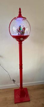 Kerst Lantaarn paal 180cm hoog met licht, sneeuw en muziek, Diversen, Kerst, Ophalen of Verzenden, Nieuw