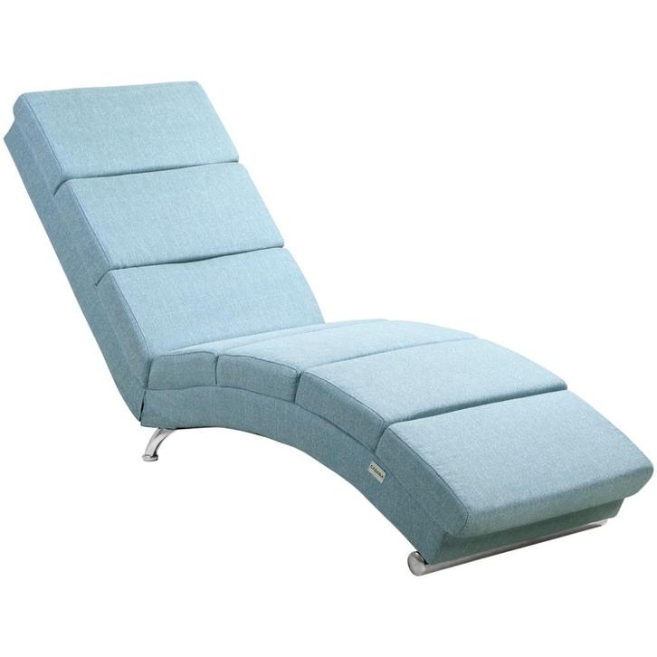 Ligstoel London jeans lichtblauw, Huis en Inrichting, Banken | Sofa's en Chaises Longues, Nieuw, Eenpersoons, 150 tot 200 cm, Minder dan 75 cm