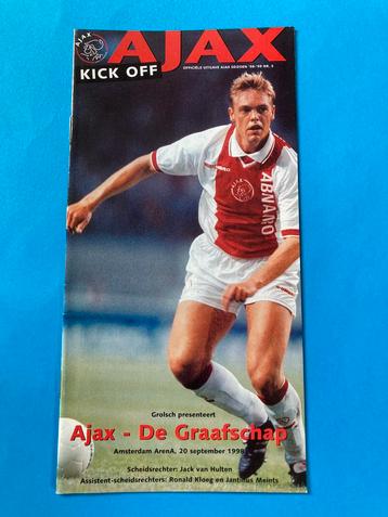 programma AJAX-DE GRAAFSCHAP 20-9-1998 beschikbaar voor biedingen
