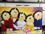 Schilderij dikke dames, Ophalen, Zo goed als nieuw, Schilderij, 100 tot 125 cm