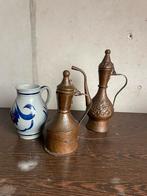Koperen kannetjes + Gerzit keramiek, Antiek en Kunst, Ophalen of Verzenden