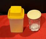Tupperware 2x zuurpot groot en klein, augurken en uitjes, Huis en Inrichting, Keuken | Tupperware, Ophalen, Gebruikt, Geel