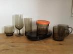 rookglas glazen / borden / schaaltjes enz., Huis en Inrichting, Keuken | Servies, Glas of Glazen, Ophalen of Verzenden, Overige stijlen