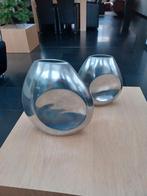 Zilver kleurige vazen, Huis en Inrichting, Ophalen, 25 tot 50 cm