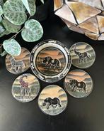 Onderzetters african animals speksteen vintage, Ophalen of Verzenden, Gebruikt, Glas of Kopje