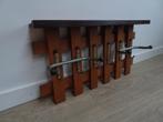 Vintage sixties wandkapstok kapstok kwalitatief hout, Ophalen, Huis en Inrichting
