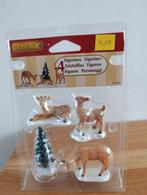 Lemax Kerstdorp Hertjes - 4 Figuren, Diversen, Kerst, Ophalen of Verzenden, Gebruikt