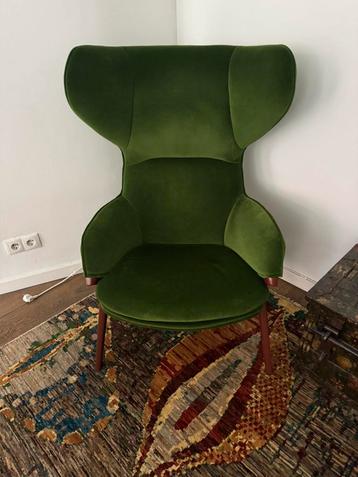 Cassina P22 fauteuil, velvet groen, nwpr €4585 beschikbaar voor biedingen