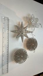 4x wit glitter ornament, Diversen, Ophalen of Verzenden, Zo goed als nieuw